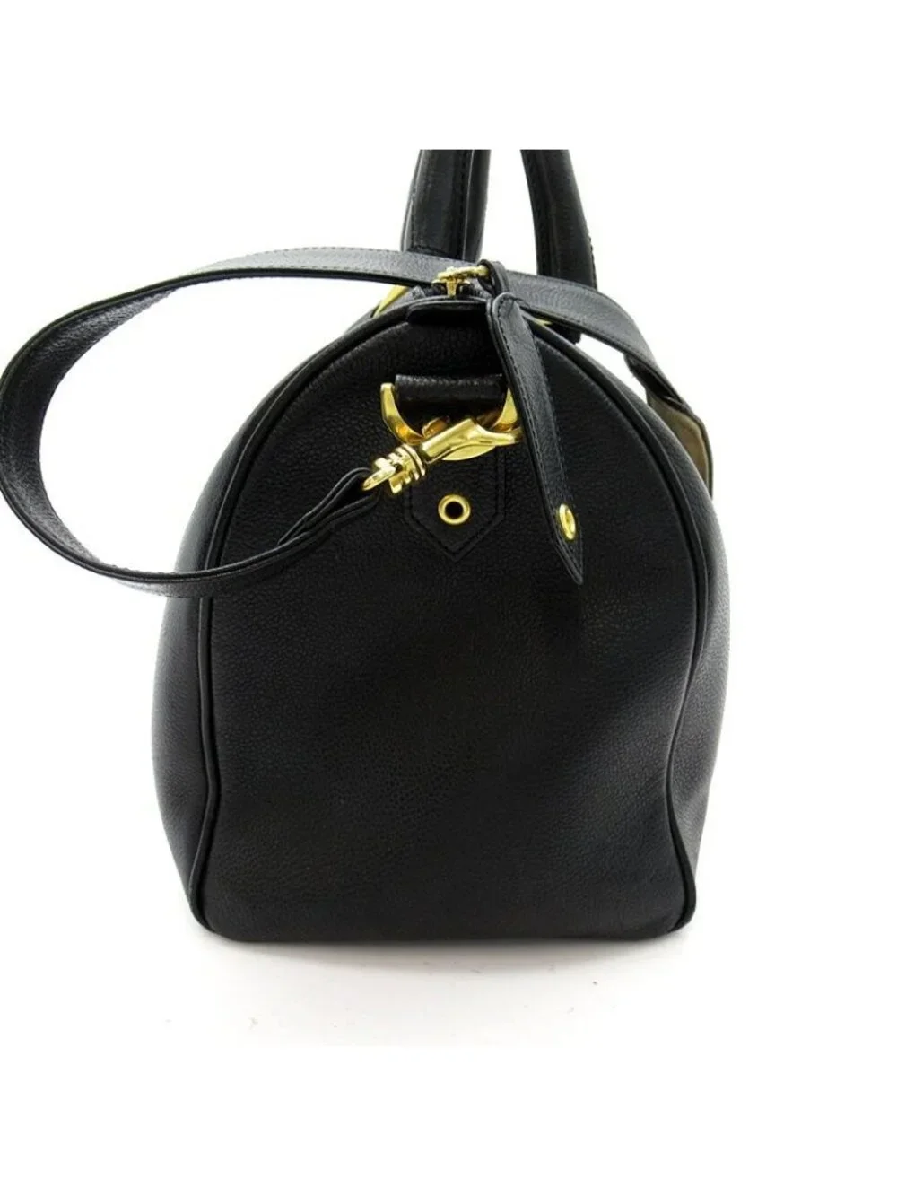 Chanel Boston Bag Caviar Leather Black